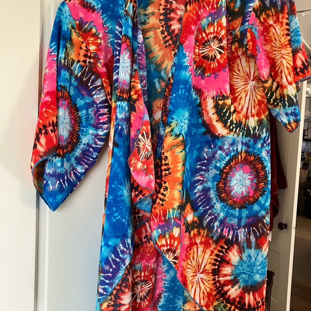 Colorful Tie-Dye Kimono